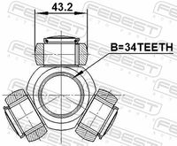 FEBEST 1716-A4 - Trípode, árbol de transmisión