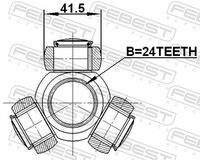 FEBEST 2116-TC718TDCI - Trípode, árbol de transmisión