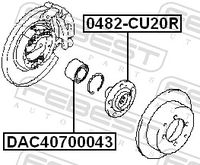 FEBEST DAC40700043 - Cojinete de rueda
