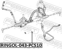 FEBEST RINGOL-043-PCS10 - Retén para ejes, servobomba