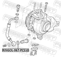 FEBEST RINGOL-067-PCS10 - Junta, entrada aceite (turbocompresor)