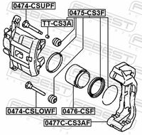 FEBEST TT-CS3A - Kit de accesorios, pinza de freno