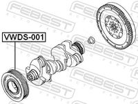 FEBEST VWDS-001 - Polea, cigüeñal