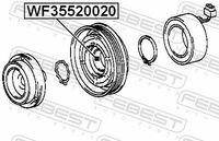 FEBEST WF35520020 - Cojinete, árbol de compresor