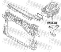 FEBEST VWSB-006 - Almohadilla de tope, filtro de aire