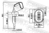 FEBEST 23606-018 - Sensor, revoluciones de la rueda