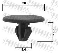 FEBEST 88570-217 - Clip, listón