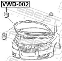 FEBEST VWD-002 - Amortiguador, capó del motor