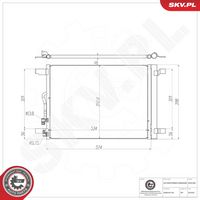 ESEN SKV 86SKV382 - Condensador, aire acondicionado