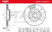 Stark SKBD-0022614 - Disco de freno