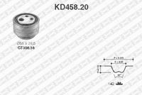 SNR KD45820 - Juego de correas dentadas