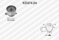 SNR KD47404 - Juego de correas dentadas