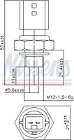 NISSENS 207022 - Sensor, temperatura del refrigerante