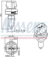 NISSENS 207088 - Sensor, temperatura del refrigerante