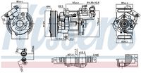 NISSENS 89579 - Compresor, aire acondicionado