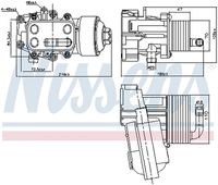 Metalcaucho 38958 - Radiador de aceite, aceite motor