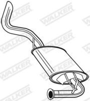 WALKER 23691 - Silenciador posterior