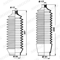 MOOG K150156 - Juego de fuelles, dirección