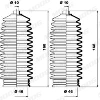 MOOG K150165 - Juego de fuelles, dirección