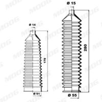 MOOG K150174 - Juego de fuelles, dirección