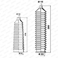 MOOG K150174 - Juego de fuelles, dirección