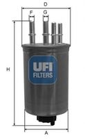 UFI 2413000 - Filtro combustible