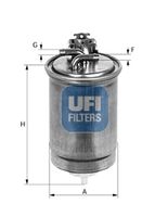 UFI 2442500 - Filtro combustible