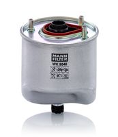 MANN-FILTER WK9046 - Tipo de filtro: Cartucho filtrante<br>Tipo de combustible: Gasóleo<br>Diámetro exterior [mm]: 96<br>Diámetro interior [mm]: 21<br>Medida de rosca: 3 fixations M9<br>Altura [mm]: 144<br>