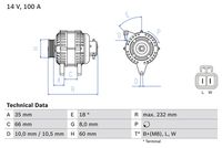 BOSCH 0986048340 - Alternador