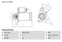 BOSCH 0986025770 - Motor de arranque