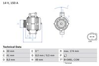 BOSCH 0986047240 - Alternador