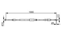 BOSCH 1987482032 - Lado de montaje: centro<br>Lado de montaje: delante<br>Distancia entre ejes: distancia entre ejes media<br>Longitud [mm]: 1771<br>
