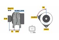 BOSCH 0986081020 - Alternador