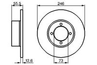 BOSCH 0986478082 - Lado de montaje: Eje delantero<br>Tipo de disco de frenos: macizo<br>Espesor de disco de frenos [mm]: 12,7<br>Diámetro exterior [mm]: 245<br>Número de orificios: 4<br>Superficie: revestido<br>Unidad de cantidad: Kit<br>