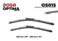 DOGA OS015 - Longitud [mm]: 425<br>Tipo de escobilla: Escobilla con hoja plana<br>Lado de montaje: posterior<br>