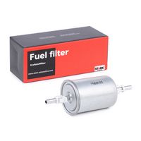 RIDEX 9F0315 - Diámetro [mm]: 60<br>Ø entrada [mm]: 8<br>Ø salida [mm]: 8<br>Altura [mm]: 160<br>Tipo de filtro: Filtro de tubería<br>Tipo de combustible: Gasolina<br>