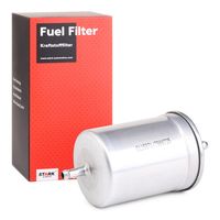 RIDEX 9F0114 - Altura [mm]: 156<br>Diámetro exterior 1 [mm]: 81,5<br>Tipo de filtro: Filtro de tubería<br>Ø entrada [mm]: 8<br>Ø salida [mm]: 8<br>Tipo de combustible: Gasolina<br>