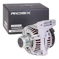 RIDEX 4G0060 - Equipamiento de vehículo: para vehículos con climatizador<br>Modelo red de a bordo: para vehículos con red de a bordo 12V<br>Tensión [V]: 14<br>Corriente de carga alternador [A]: 120<br>Poleas: con polea de rueda libre<br>Número de nervaduras: 6<br>poleas - Ø [mm]: 56<br>ID del modelo de conector: M8 B+ 6.4mm D+<br>Longitud 2 [mm]: 83<br>Longitud 1 [mm]: 45<br>Taladro Ø 1 [mm]: 9<br>Long. 3 [mm]: 82<br>Espesor/grosor 1 [mm]: 20<br>peso neto [kg]: 7<br>