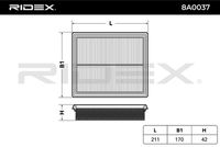 RIDEX 8A0037 - Filtro de aire