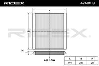 RIDEX 424I0119 - Filtro, aire habitáculo