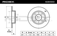 RIDEX 82B0653 - Disco de freno