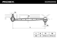 RIDEX 3229S0002 - Suspensión: para veh. con suspensión FlexRide<br>Barra / Montante: Barra de acomplamiento<br>Lado de montaje: Eje delantero<br>Lado de montaje: Eje delantero, izquierda<br>Lado de montaje: Eje delantero, derecha<br>Número de fabricación: ZLP-PL-006<br>