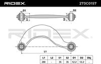 RIDEX 273C0157 - Barra oscilante, suspensión de ruedas