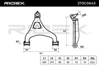 RIDEX 273C0643 - Barra oscilante, suspensión de ruedas