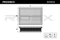 RIDEX 8A1642 - Filtro de aire