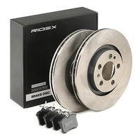 RIDEX 3405B0358 - Tipo de disco de frenos: ventilado<br>Contacto avisador de desgaste: excl. contacto de avisador de desgaste<br>Lado de montaje: Eje delantero<br>Peso [kg]: 6,641<br>Diámetro exterior [mm]: 256<br>Espesor de disco de frenos [mm]: 22<br>