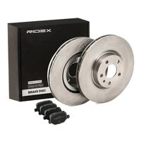 RIDEX 3405B0368 - Tipo de disco de frenos: macizo<br>Lado de montaje: Eje trasero<br>Espesor de disco de frenos [mm]: 10<br>Diámetro exterior [mm]: 251<br>Número de orificios: 5<br>varias piezas: multipieza<br>Unidad de cantidad: Kit<br>