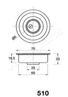 JAPANPARTS BE-510 - Tensor de correa, correa dentada