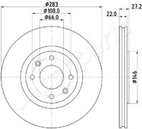 HELLA 8DD355122701 - Disco de freno - PRO