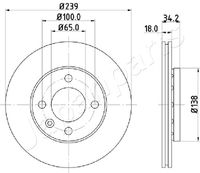 COMLINE ADC1413V - Disco de freno - Comline